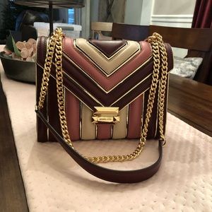 Michael Kors Whitney Large Shoulder Bag (Oxblood)